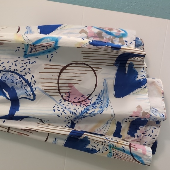 COS Abstract print asymmetrical midi skirt with belt and side pockets size 38 - Picture 9 of 10